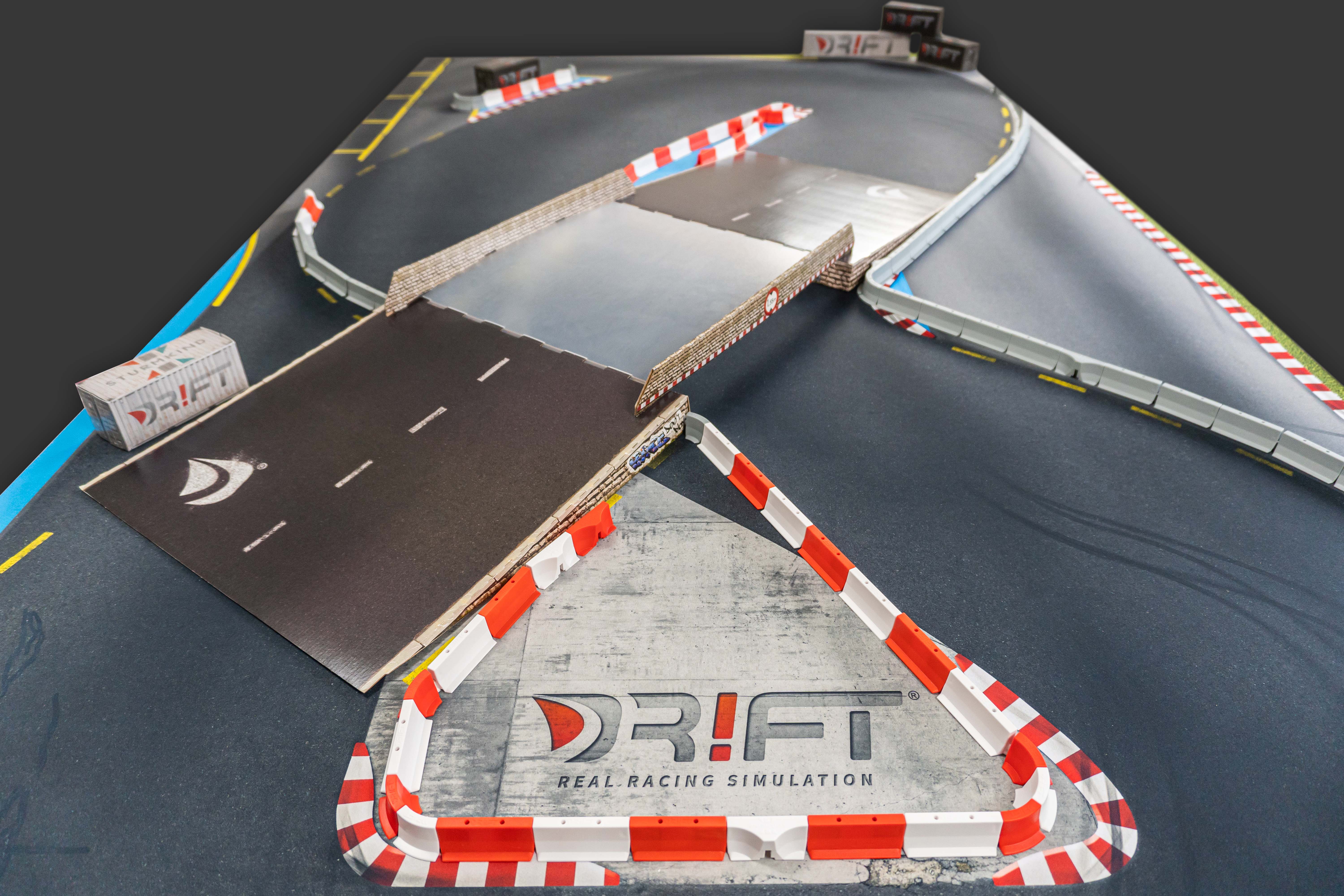 Streckenbegrenzung Set - Beton - 64 Teile