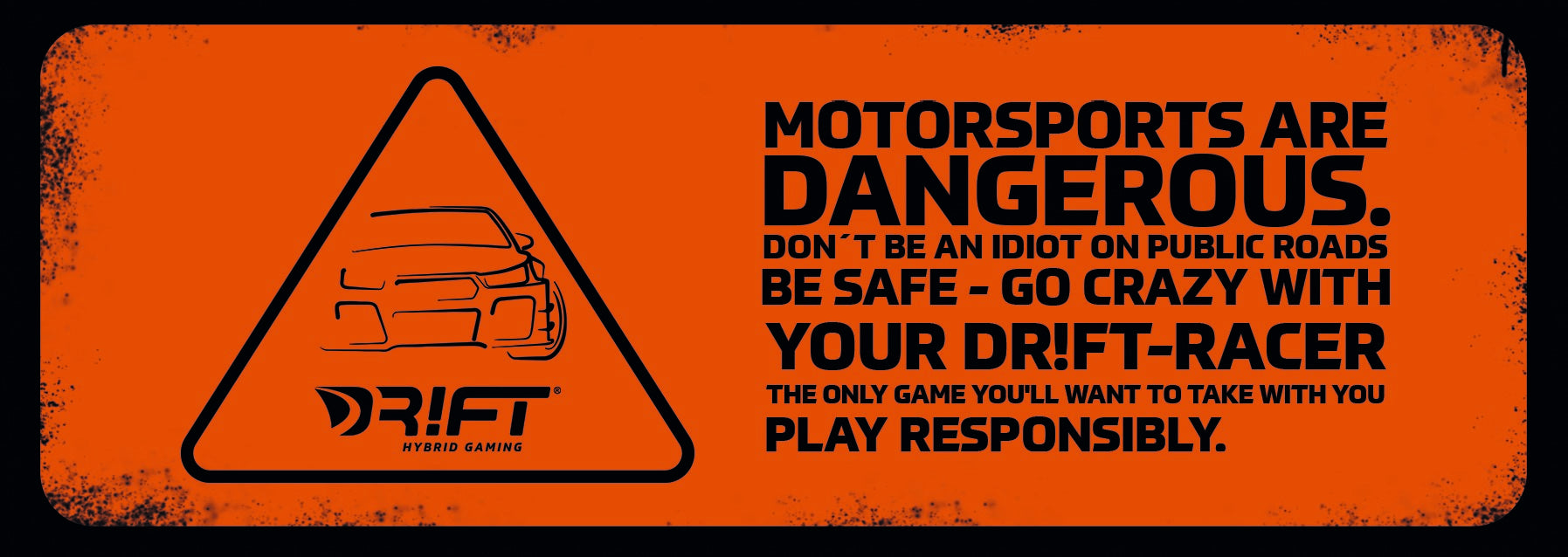 DR!FT-Aufkleber "Dangerous" 2er Set 14,8 x 5 cm