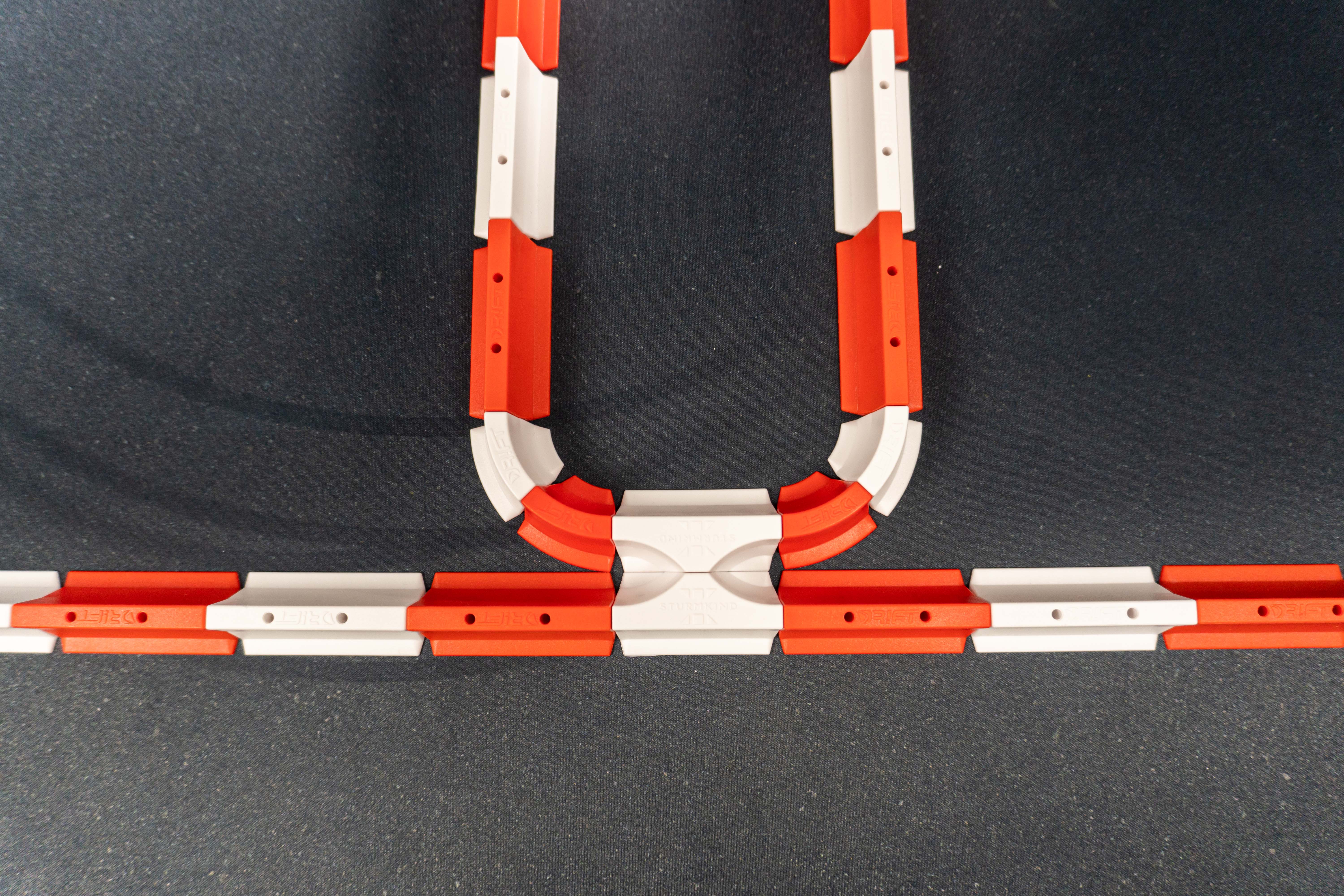 Track Barrier Set - Red/White - 64 Pieces