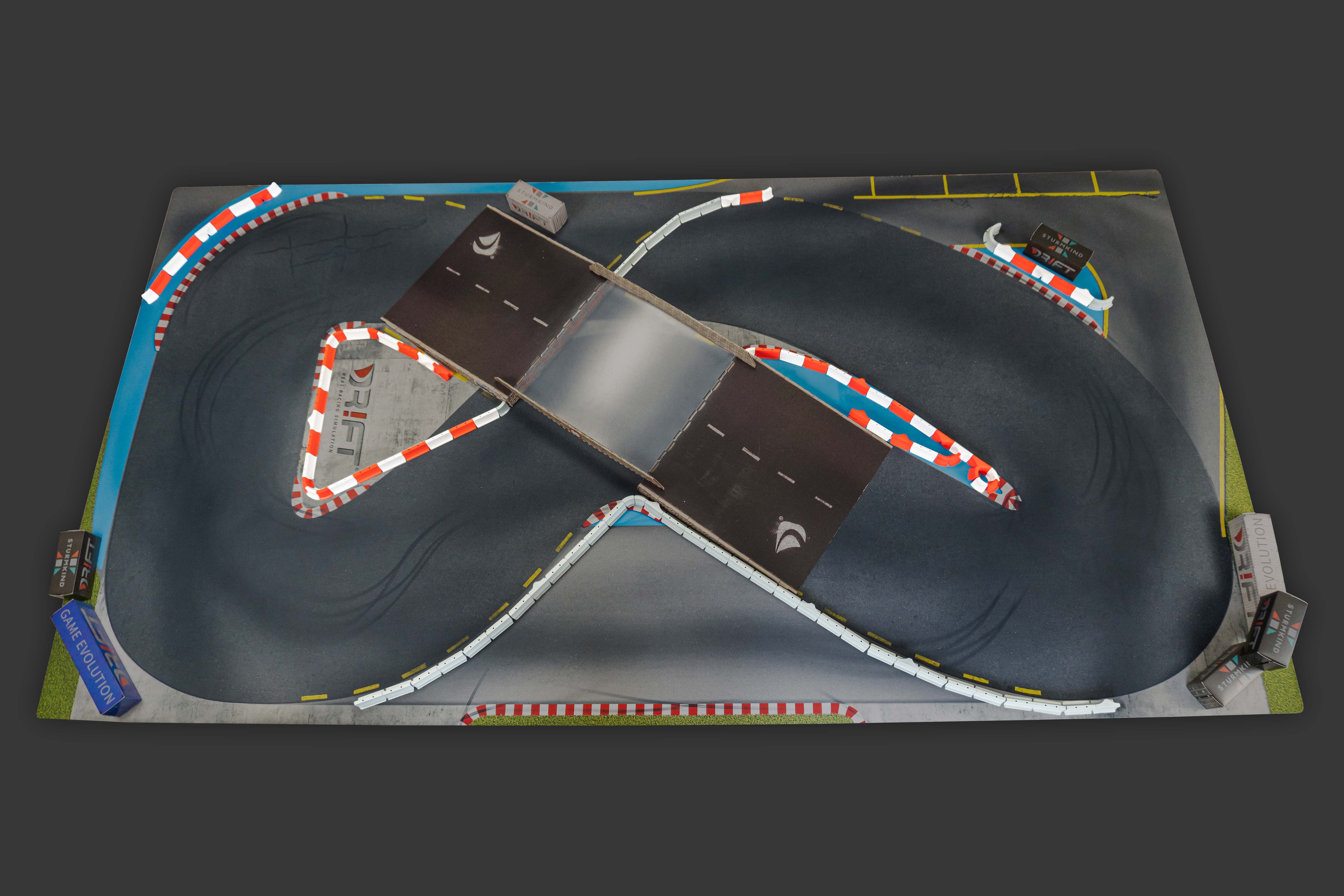 Streckenbegrenzung Set - Beton - 64 Teile