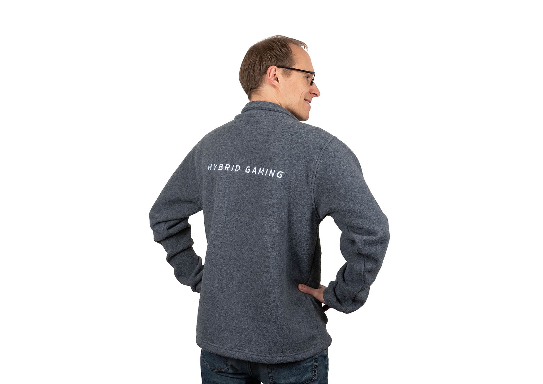 HYBRID GAMING Fleecejacke - grey