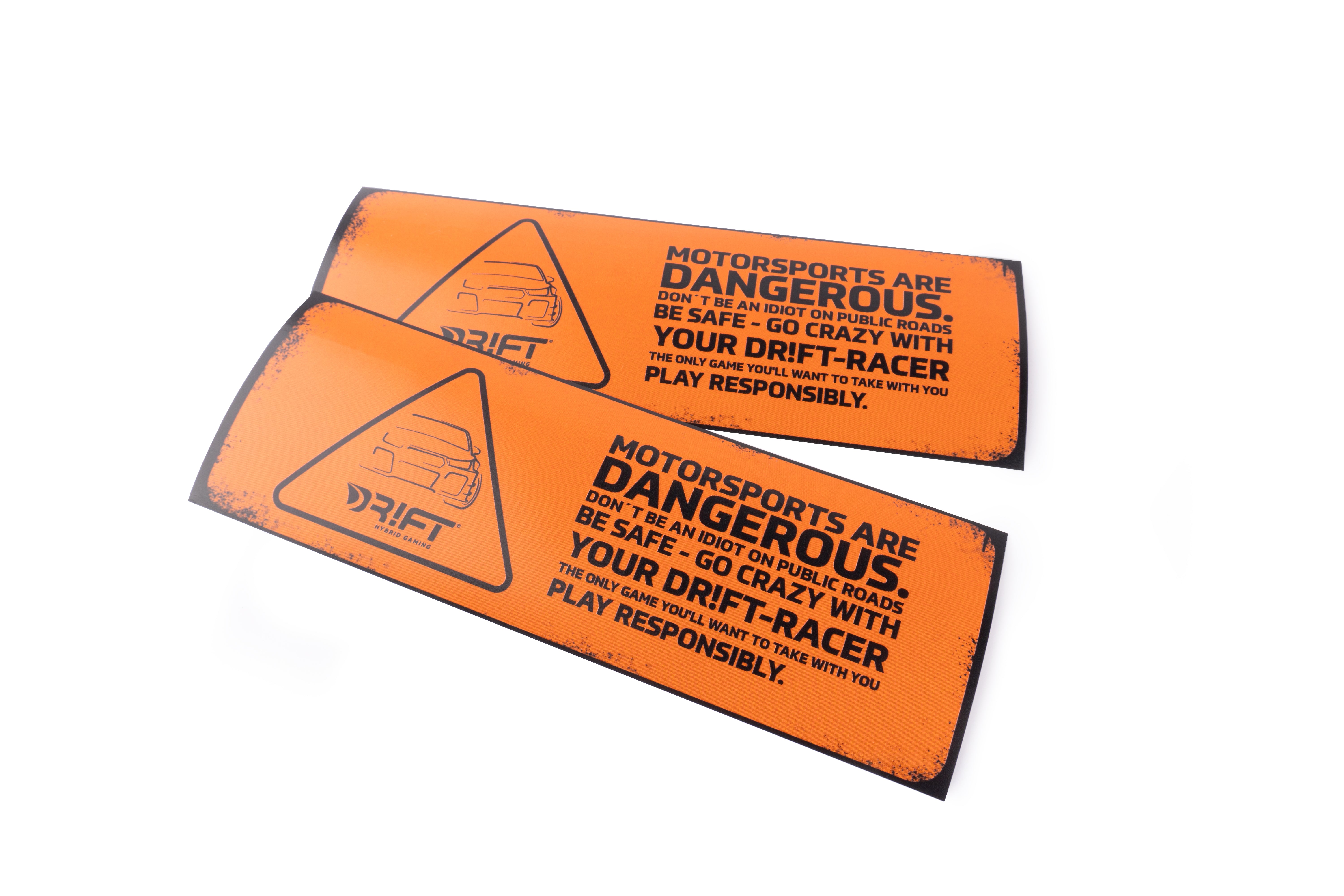 DR!FT-Aufkleber "Dangerous" 2er Set 14,8 x 5 cm